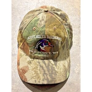 Vtg Daystone Scott Mueller Taxidermy Prescott WI Camo Duck Snapback Hat Cap